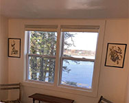 View from the new queen bedroom, facing west across Bass Harbor